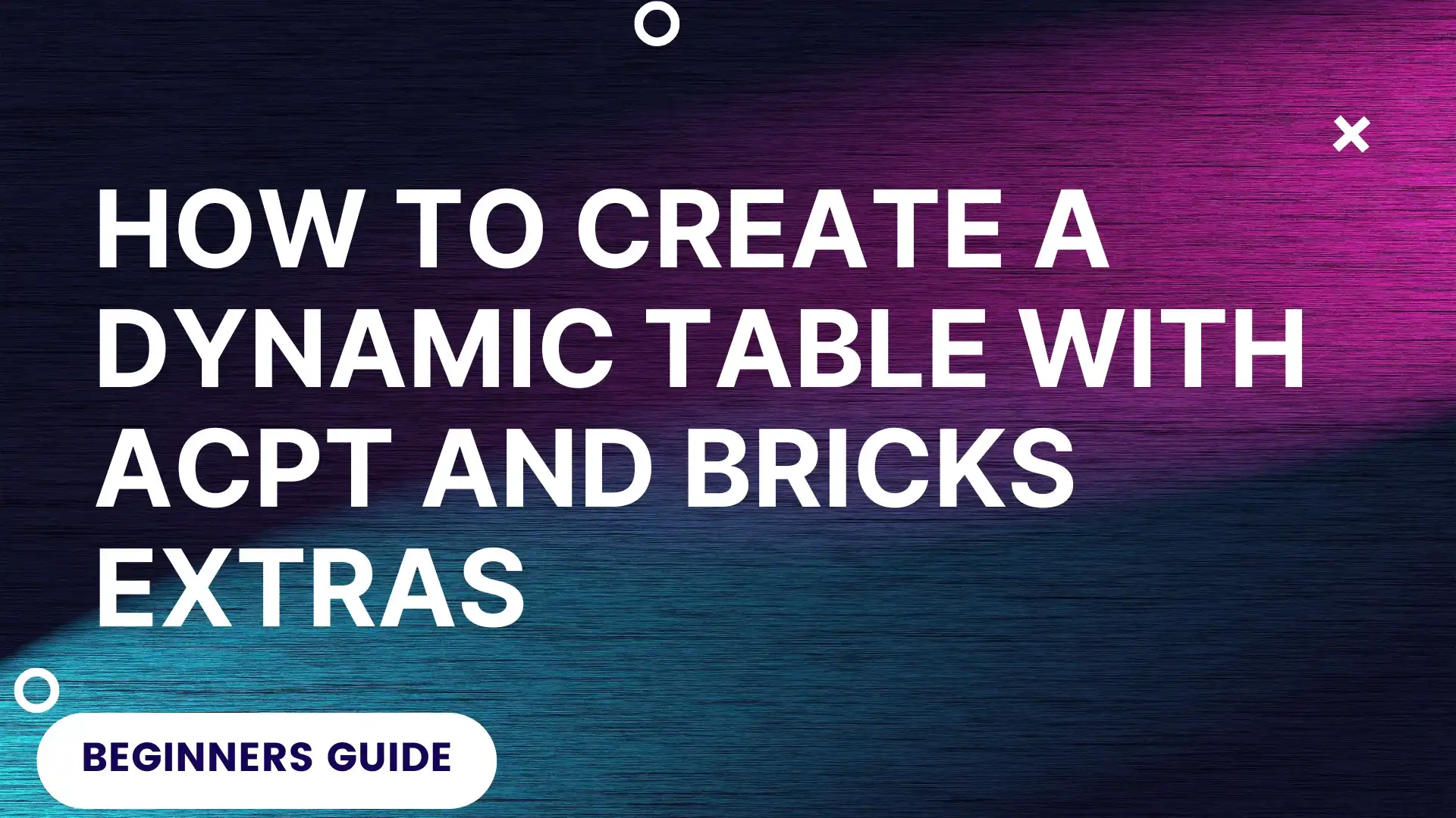 Create Dynamic Table Using ACPT | easycodetutorials.com